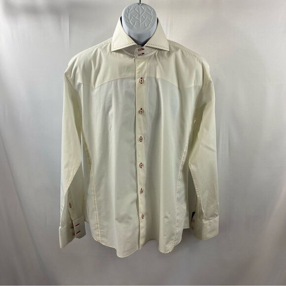 Stone Rose White with floral Collar, Cuffs - Picture 1 of 10